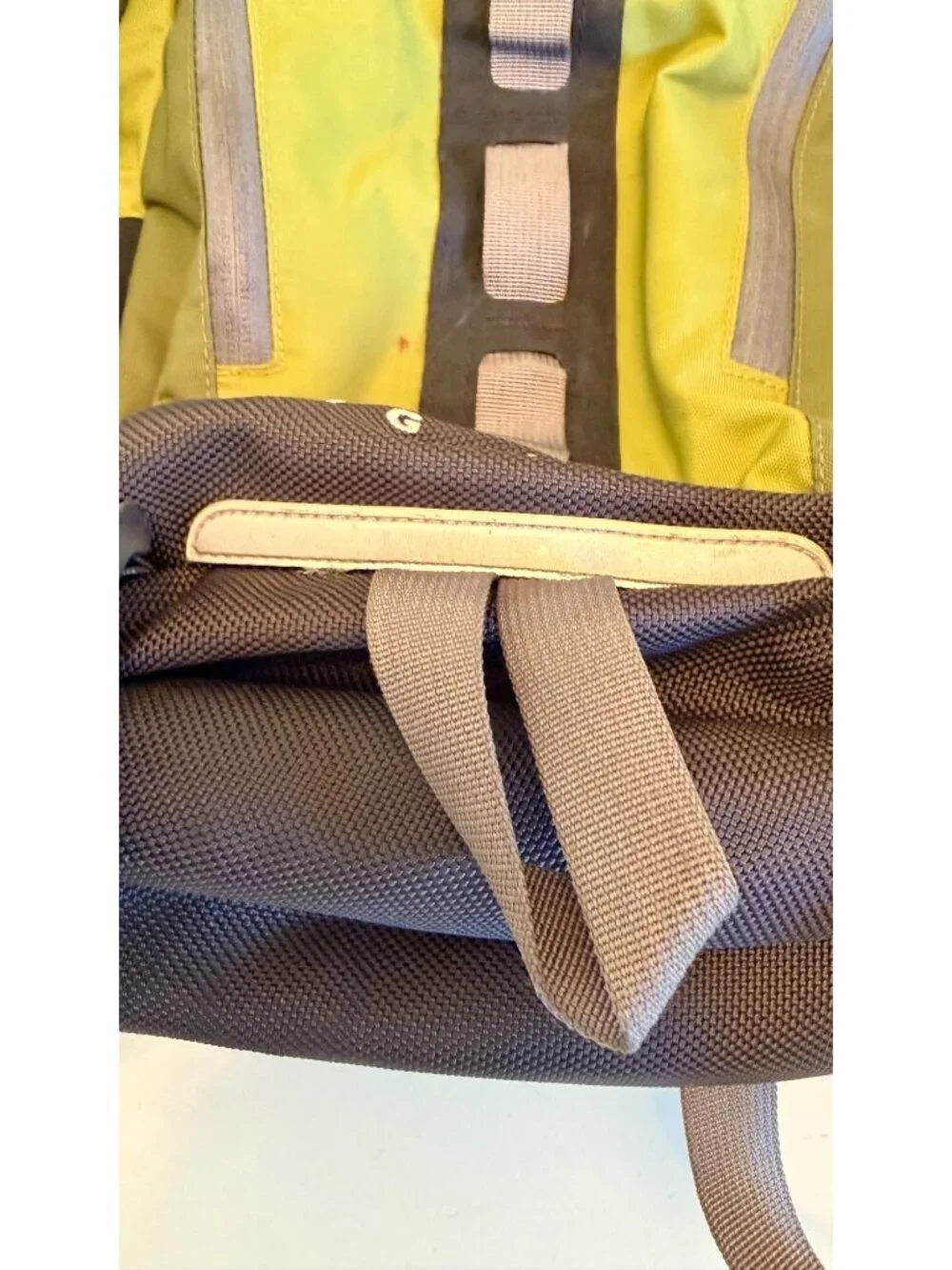 The North Face Big Shot Backpack Green With Gray Straps Outdoor Hiking